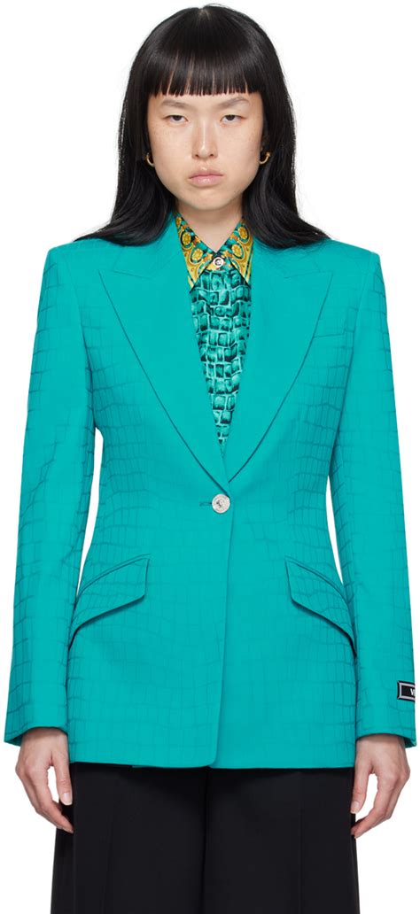 versace ruffo pelle blazer|versace blue label.